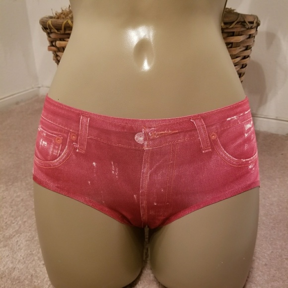 LAST ONE Seamless Denim Printed Panties Underwear - Picture 2 of 3